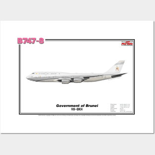Boeing B747-8 - Government of Brunei (Art Print) Posters and Art